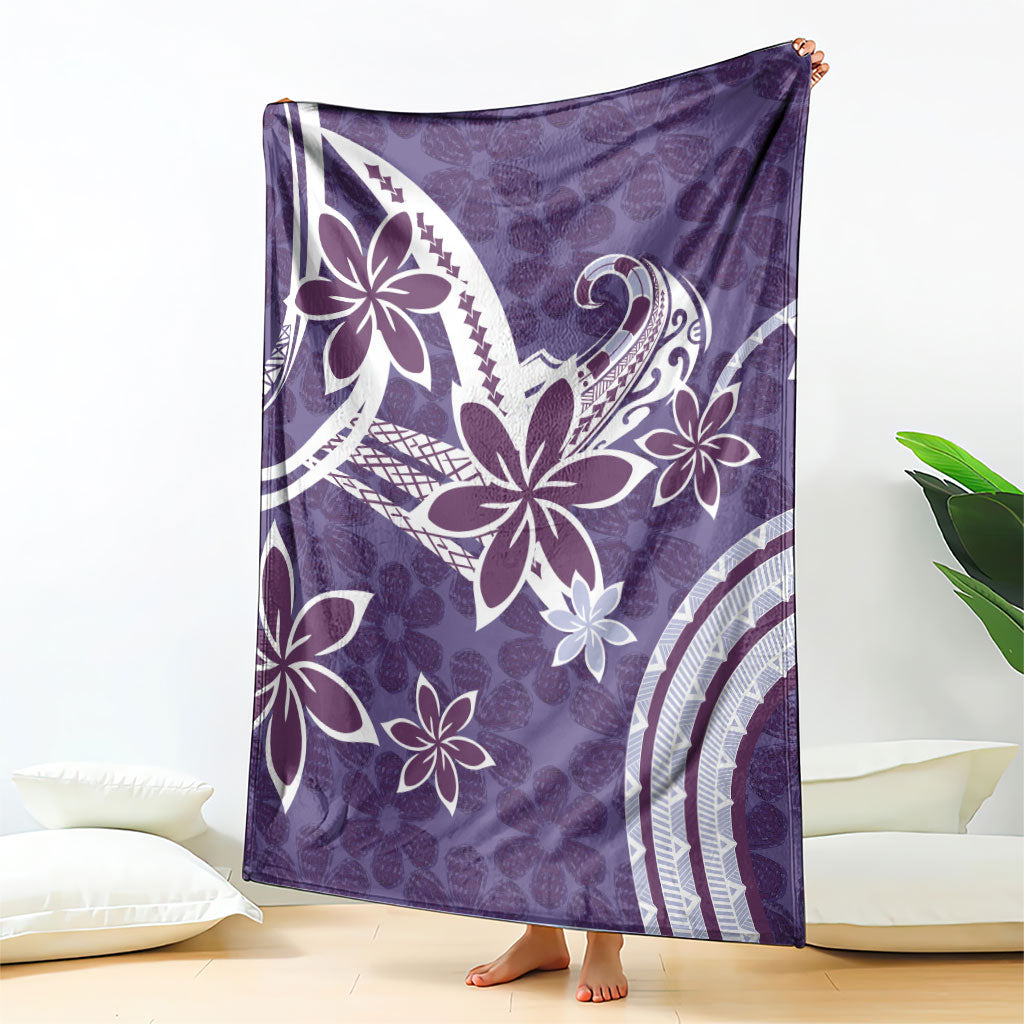 Hawaii Pupuala Plumeria Purple Blanket Polynesian Pattern LT01 - Polynesian Pride