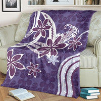 Hawaii Pupuala Plumeria Purple Blanket Polynesian Pattern LT01 - Polynesian Pride