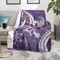 Hawaii Pupuala Plumeria Purple Blanket Polynesian Pattern LT01 - Polynesian Pride