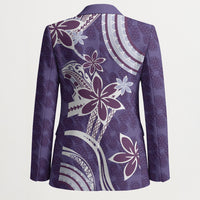 Hawaii Pupuala Plumeria Purple Blazer Polynesian Pattern LT01 - Polynesian Pride