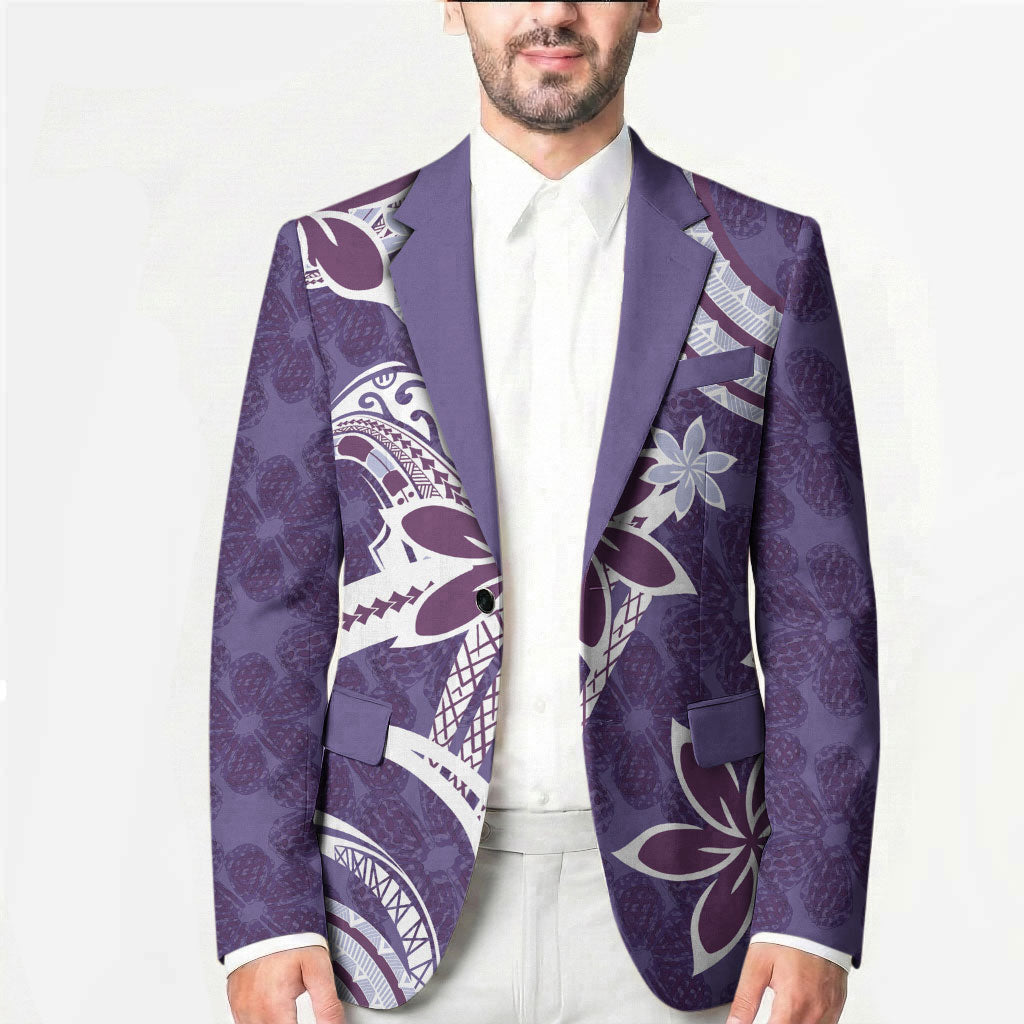 Hawaii Pupuala Plumeria Purple Blazer Polynesian Pattern LT01 - Polynesian Pride