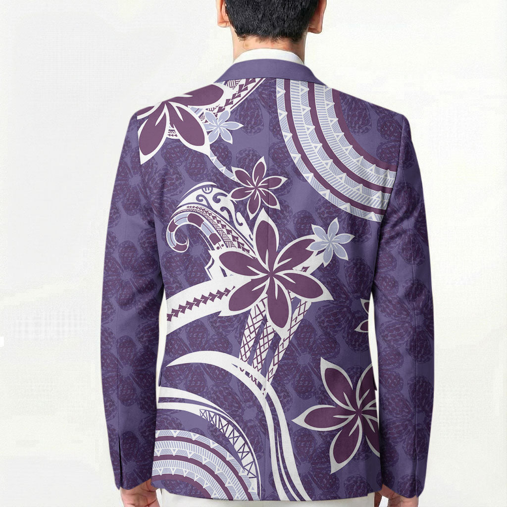 Hawaii Pupuala Plumeria Purple Blazer Polynesian Pattern LT01 - Polynesian Pride