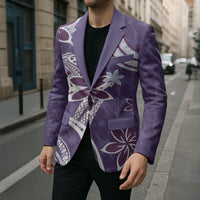 Hawaii Pupuala Plumeria Purple Blazer Polynesian Pattern LT01 - Polynesian Pride