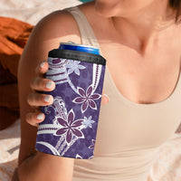 Hawaii Pupuala Plumeria Purple 4 in 1 Can Cooler Tumbler Polynesian Pattern LT01 - Polynesian Pride
