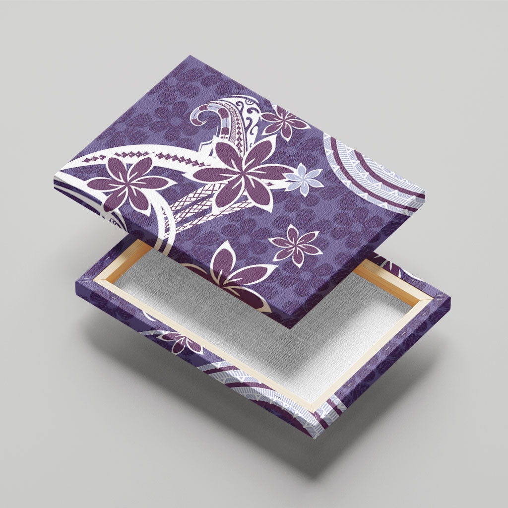 Hawaii Pupuala Plumeria Purple Canvas Wall Art Polynesian Pattern LT01 - Polynesian Pride