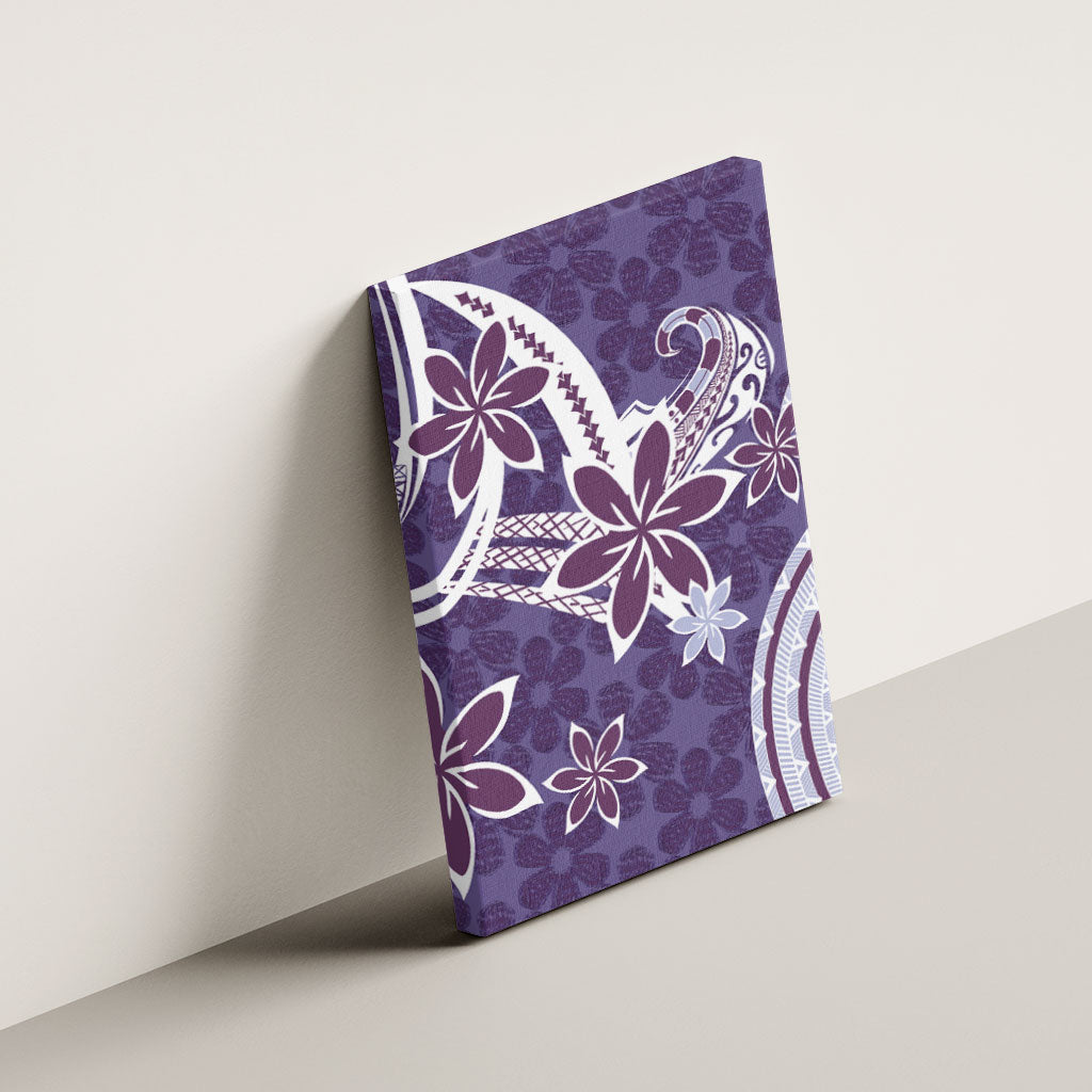 Hawaii Pupuala Plumeria Purple Canvas Wall Art Polynesian Pattern LT01 - Polynesian Pride