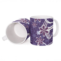 Hawaii Pupuala Plumeria Purple Ceramic Mug Polynesian Pattern LT01 - Polynesian Pride