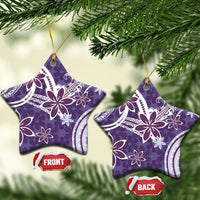 Hawaii Pupuala Plumeria Purple Ceramic Ornament Polynesian Pattern LT01 Star Purple - Polynesian Pride