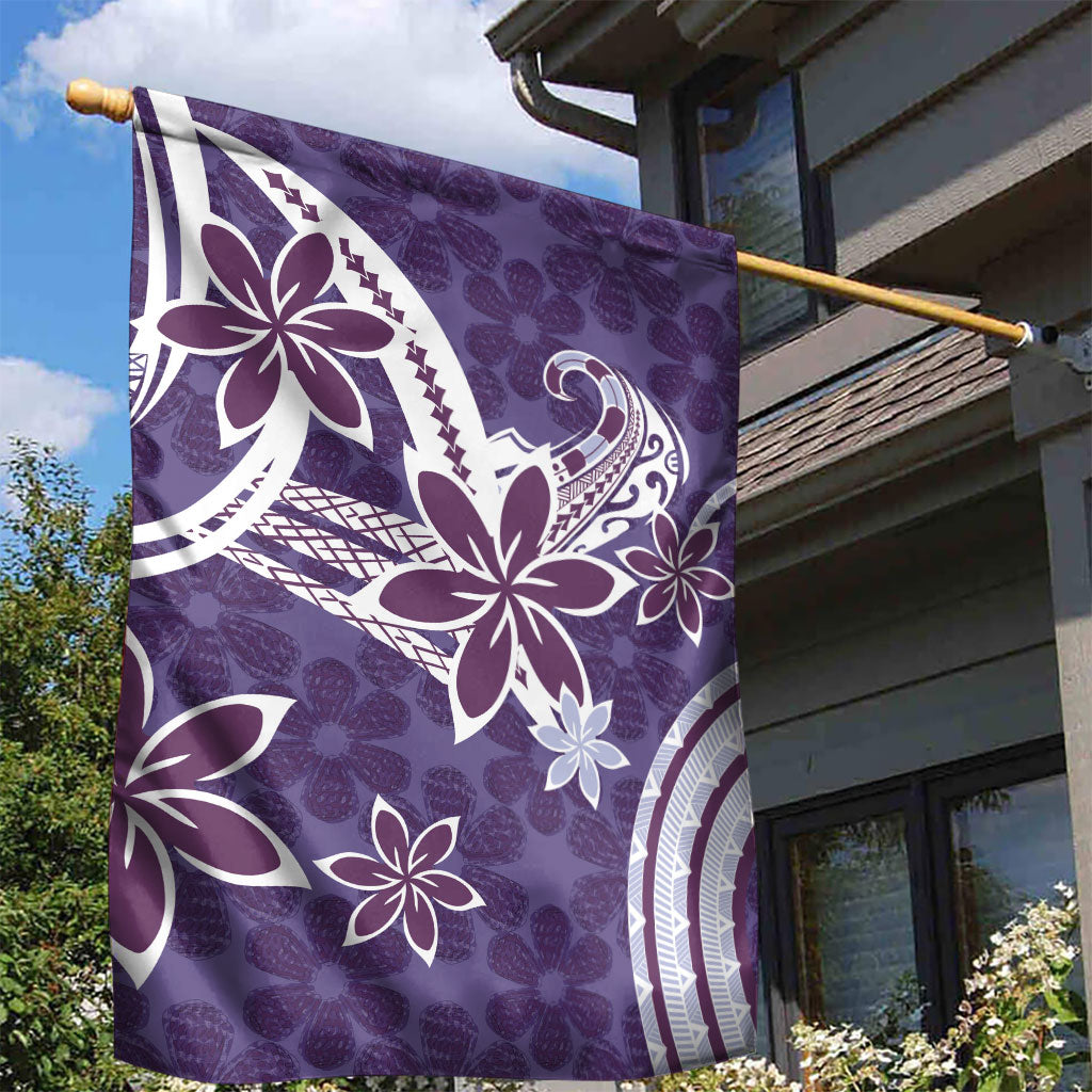 Hawaii Pupuala Plumeria Purple Garden Flag Polynesian Pattern LT01 - Polynesian Pride
