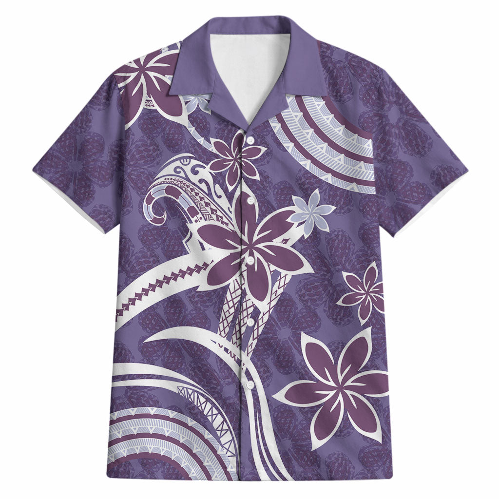 Hawaii Pupuala Plumeria Purple Hawaiian Shirt Polynesian Pattern LT01 Purple - Polynesian Pride