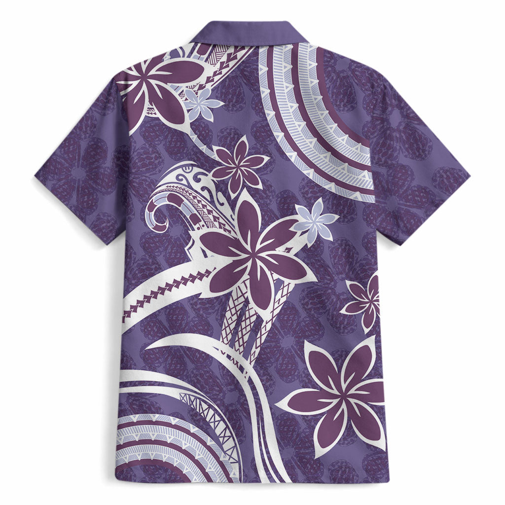 Hawaii Pupuala Plumeria Purple Hawaiian Shirt Polynesian Pattern LT01 - Polynesian Pride