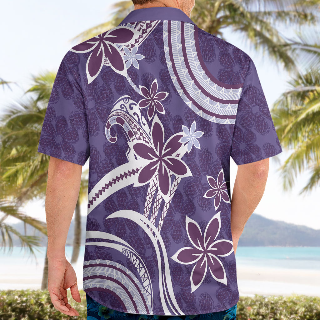 Hawaii Pupuala Plumeria Purple Hawaiian Shirt Polynesian Pattern LT01 - Polynesian Pride