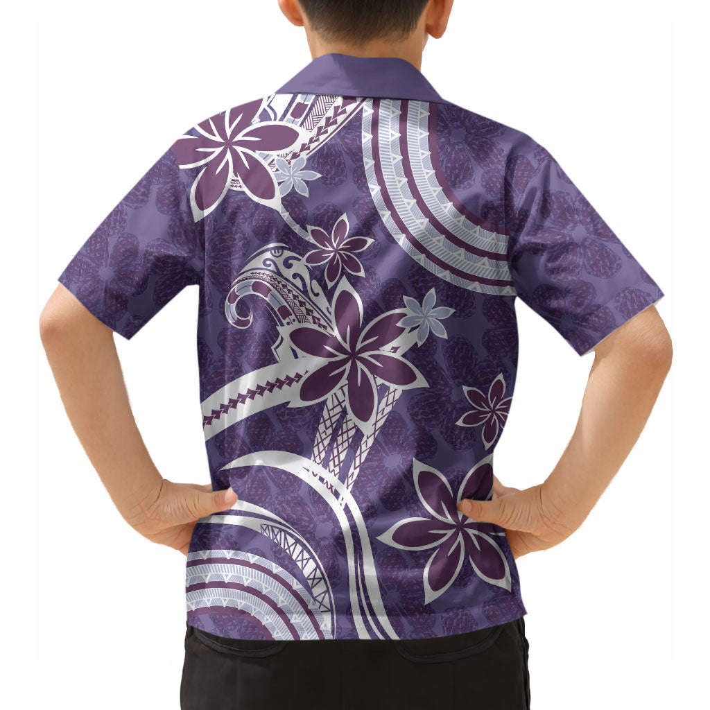 Hawaii Pupuala Plumeria Purple Hawaiian Shirt Polynesian Pattern LT01 - Polynesian Pride