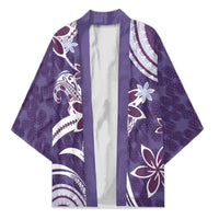 Hawaii Pupuala Plumeria Purple Kimono Polynesian Pattern LT01 Unisex Purple - Polynesian Pride