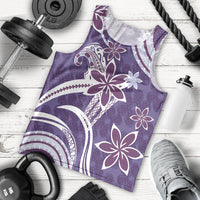 Hawaii Pupuala Plumeria Purple Men Tank Top Polynesian Pattern LT01 - Polynesian Pride