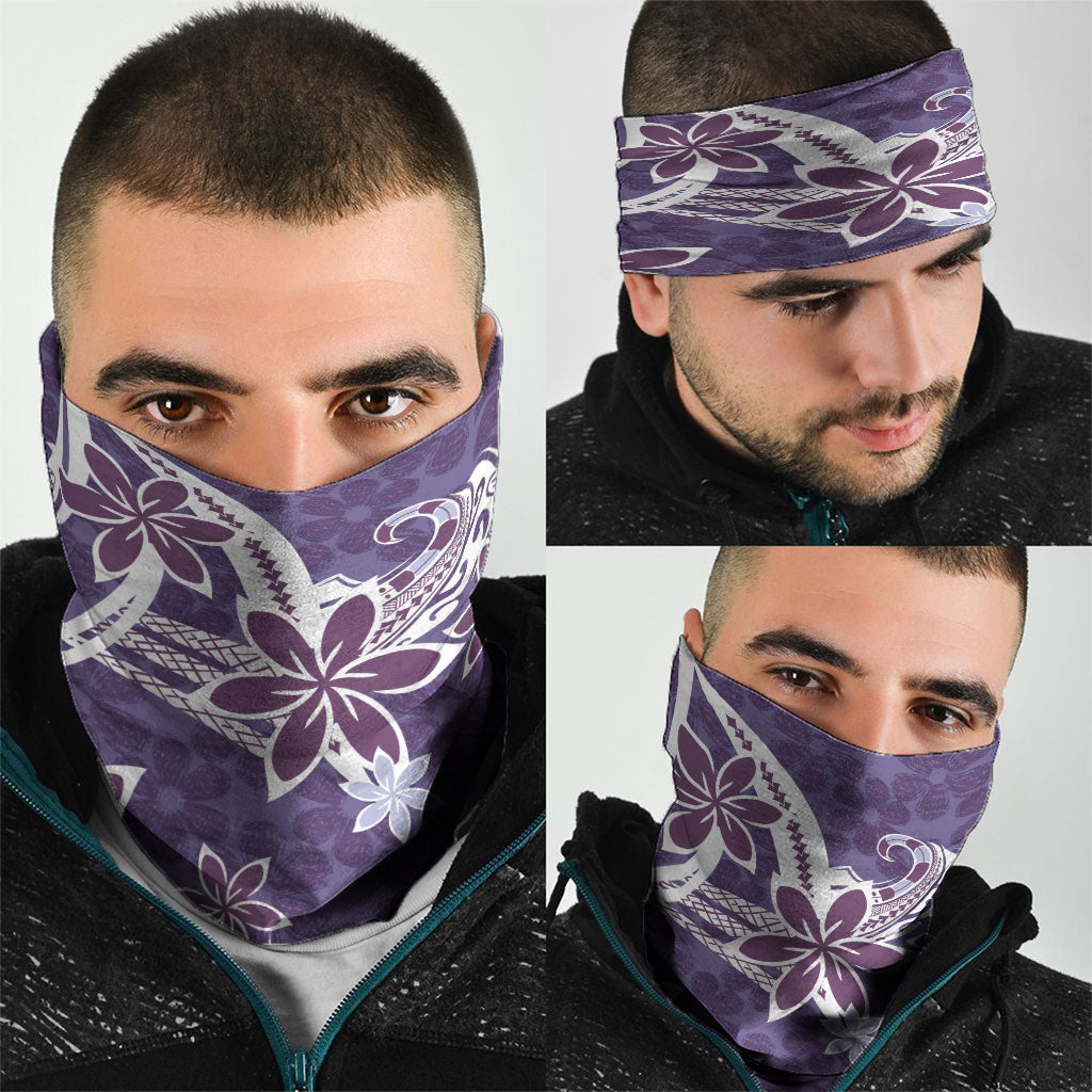 Hawaii Pupuala Plumeria Purple Neck Gaiter Polynesian Pattern LT01 - Polynesian Pride