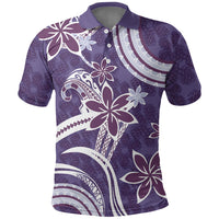 Hawaii Pupuala Plumeria Purple Polo Shirt Polynesian Pattern LT01 Purple - Polynesian Pride