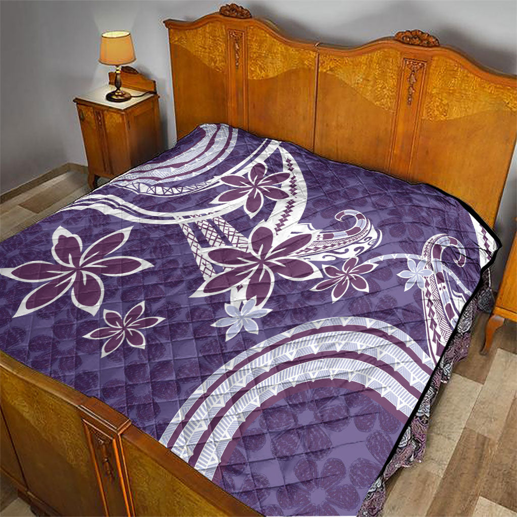 Hawaii Pupuala Plumeria Purple Quilt Polynesian Pattern LT01 - Polynesian Pride