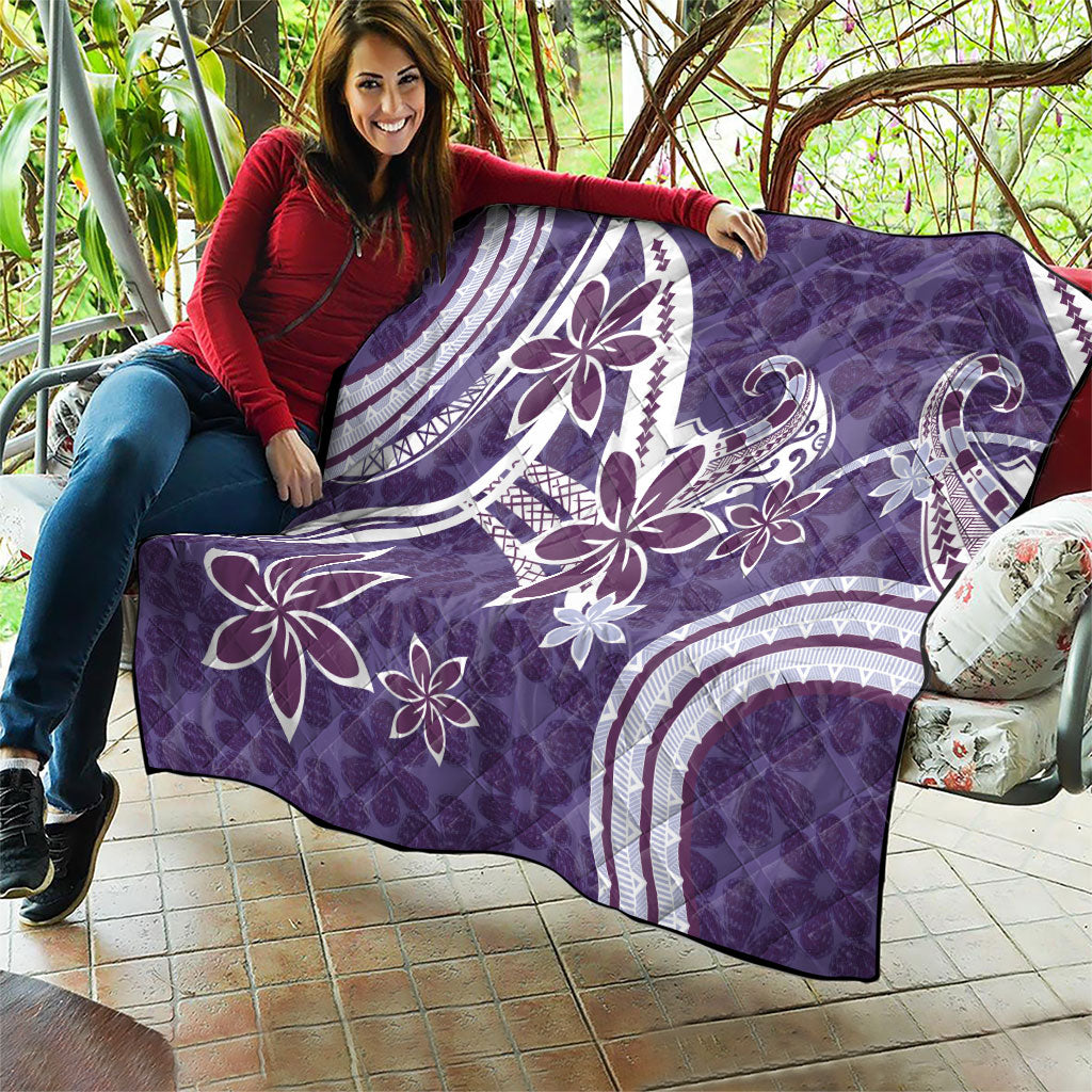 Hawaii Pupuala Plumeria Purple Quilt Polynesian Pattern LT01 - Polynesian Pride
