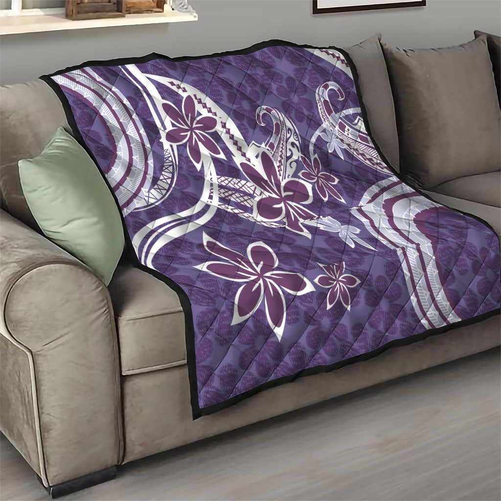 Hawaii Pupuala Plumeria Purple Quilt Polynesian Pattern LT01 - Polynesian Pride
