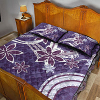 Hawaii Pupuala Plumeria Purple Quilt Bed Set Polynesian Pattern LT01 - Polynesian Pride