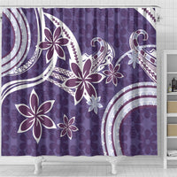 Hawaii Pupuala Plumeria Purple Shower Curtain Polynesian Pattern LT01 - Polynesian Pride