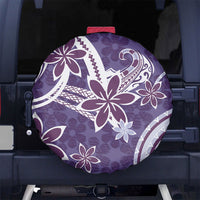 Hawaii Pupuala Plumeria Purple Spare Tire Cover Polynesian Pattern LT01 No hole Purple - Polynesian Pride