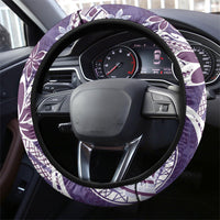 Hawaii Pupuala Plumeria Purple Steering Wheel Cover Polynesian Pattern LT01 - Polynesian Pride