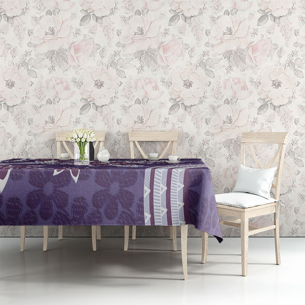 Hawaii Pupuala Plumeria Purple Tablecloth Polynesian Pattern LT01 - Polynesian Pride