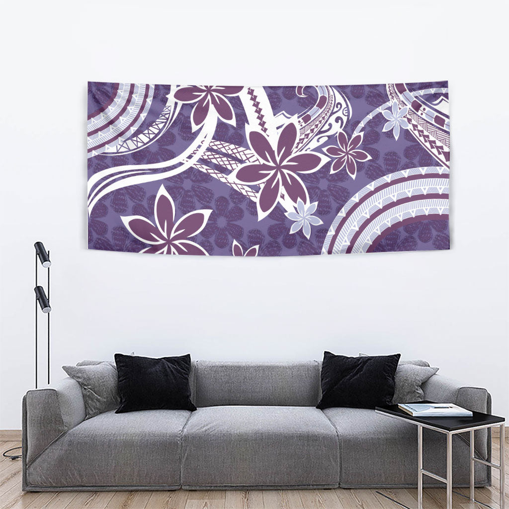 Hawaii Pupuala Plumeria Purple Tapestry Polynesian Pattern LT01 - Polynesian Pride