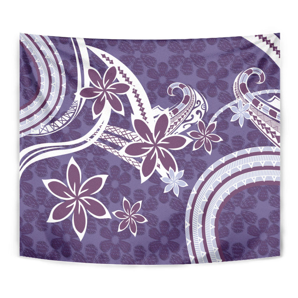 Hawaii Pupuala Plumeria Purple Tapestry Polynesian Pattern LT01 - Polynesian Pride