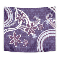Hawaii Pupuala Plumeria Purple Tapestry Polynesian Pattern LT01 - Polynesian Pride