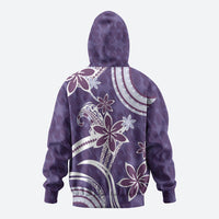 Hawaii Pupuala Plumeria Purple Zip Hoodie Polynesian Pattern LT01 - Polynesian Pride