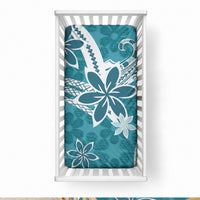 Hawaii Pupuala Plumeria Teal Baby Bed Cover Polynesian Pattern LT01 28 × 52 in Teal - Polynesian Pride