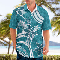 Hawaii Pupuala Plumeria Teal Hawaiian Shirt Polynesian Pattern LT01 - Polynesian Pride