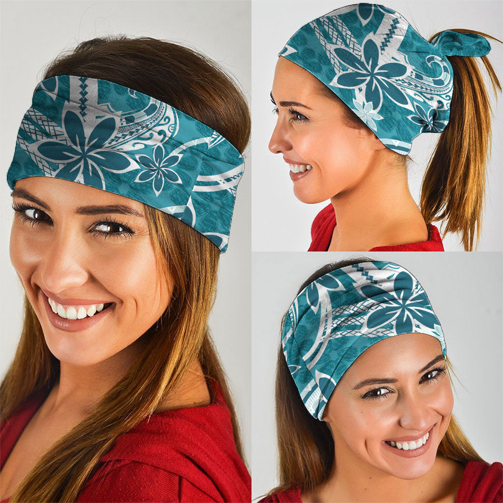 Hawaii Pupuala Plumeria Teal Neck Gaiter Polynesian Pattern LT01 - Polynesian Pride