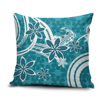 Hawaii Pupuala Plumeria Teal Pillow Cover Polynesian Pattern LT01 Teal - Polynesian Pride