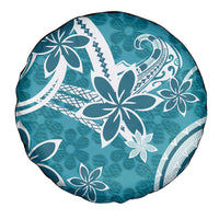 Hawaii Pupuala Plumeria Teal Spare Tire Cover Polynesian Pattern LT01 - Polynesian Pride