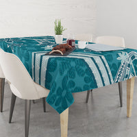 Hawaii Pupuala Plumeria Teal Tablecloth Polynesian Pattern LT01 - Polynesian Pride