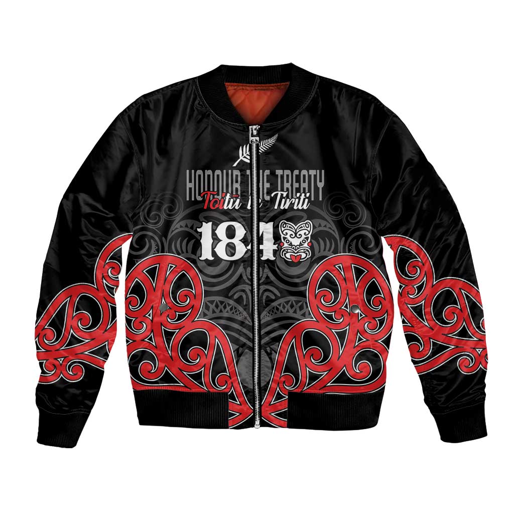 Toitu Te Tiriti 1840 Aotearoa Bomber Jacket Stand Together Stand Stronger