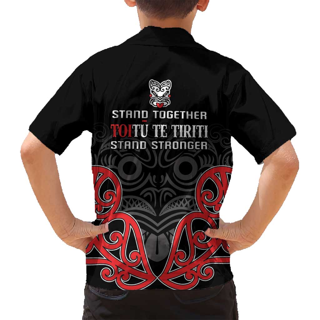Toitu Te Tiriti 1840 Aotearoa Family Matching Long Sleeve Bodycon Dress and Hawaiian Shirt Stand Together Stand Stronger LT01 - Polynesian Pride