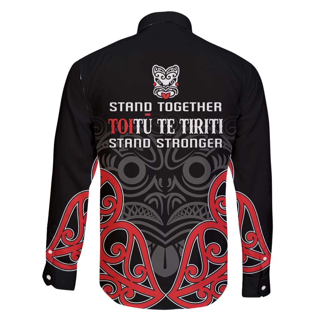 Toitu Te Tiriti 1840 Aotearoa Family Matching Long Sleeve Bodycon Dress and Hawaiian Shirt Stand Together Stand Stronger LT01 - Polynesian Pride