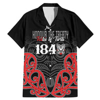 Toitu Te Tiriti 1840 Aotearoa Family Matching Mermaid Dress and Hawaiian Shirt Stand Together Stand Stronger LT01 Dad's Shirt - Short Sleeve Black - Polynesian Pride