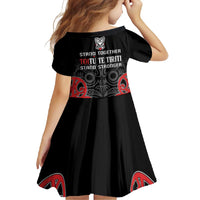 Toitu Te Tiriti 1840 Aotearoa Family Matching Off Shoulder Maxi Dress and Hawaiian Shirt Stand Together Stand Stronger LT01 - Polynesian Pride
