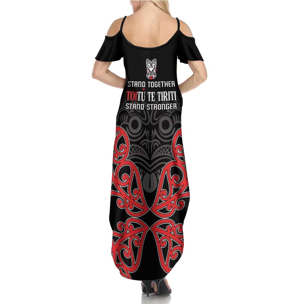 Toitu Te Tiriti 1840 Aotearoa Family Matching Summer Maxi Dress and Hawaiian Shirt Stand Together Stand Stronger LT01 - Polynesian Pride
