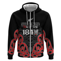 Toitu Te Tiriti 1840 Aotearoa Zip Hoodie Stand Together Stand Stronger LT01 Zip Hoodie Black - Polynesian Pride