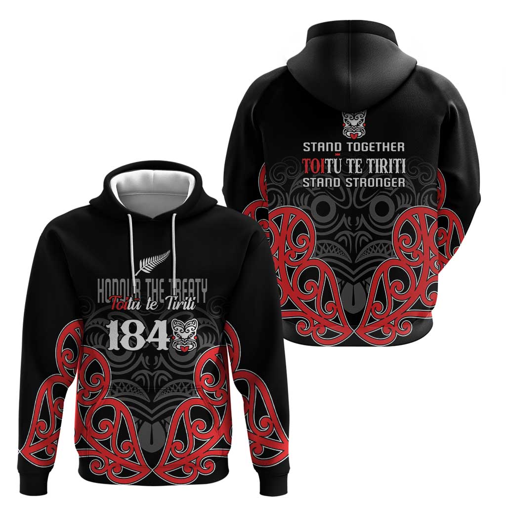 Toitu Te Tiriti 1840 Aotearoa Zip Hoodie Stand Together Stand Stronger LT01 - Polynesian Pride