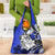 Polynesian Valentine Grocery Bag Couple Floral Unique Blue Version