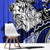 Polynesian Valentine Window Curtain Couple Floral Unique Blue Version LT01 - Polynesian Pride