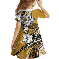 Polynesian Valentine Family Matching Tank Maxi Dress and Hawaiian Shirt Couple Floral Unique Gold Version LT01 - Polynesian Pride